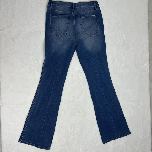 White House Black Market Jeans Womens 12L Blue The Skinny Flare Stretch Denim - Picture 4 of 11